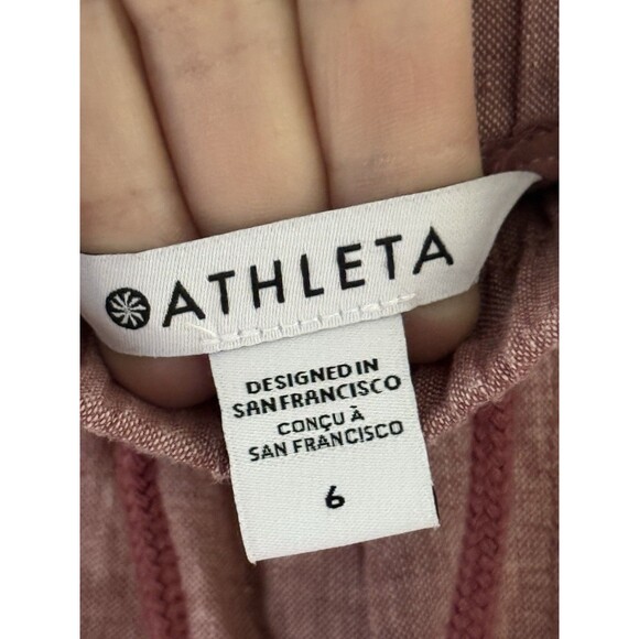 Athleta Women’s 6 Pants Cabo Linen Wide Leg Pant in Tawny Rose/Orchid Pink - Picture 6 of 9